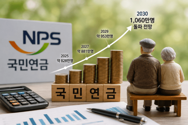 국민연금 가입자는 줄고 수급자는 늘고…2030년 1000만명 돌파