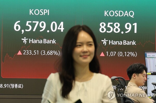 [마감]반도체 심리 회복에 코스피 급등…외국인 순매수로 6500선 안착
